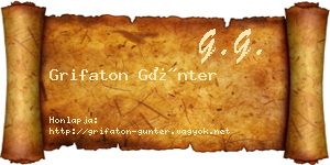 Grifaton Günter névjegykártya